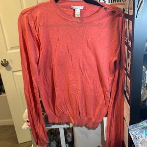 Mango Coral Crew Neck Sweater